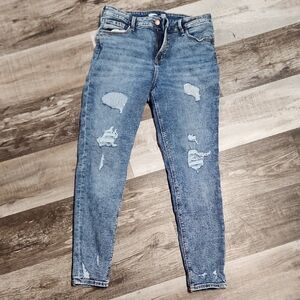 Old Navy Women's Distressed Skinny Jeans - Blue